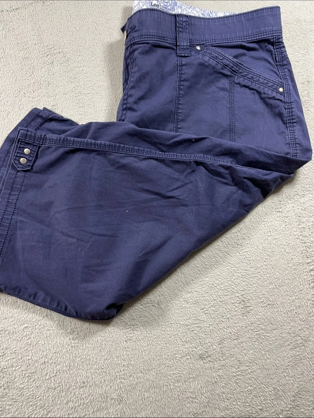 Lee Navy Comfort Waistband Women Capri Size 18W